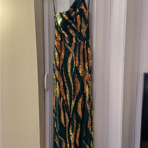 Green Sequin Maxi Dress - Picture 2 of 6